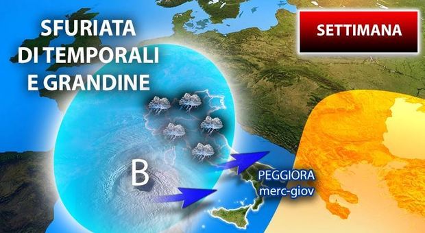 Maltempo in arrivo: temporali su gran parte dell'Italia, allerta arancione in Basilicata: previsioni fino a giovedì