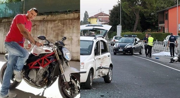 Padova, scontro tra auto e moto: padre di tre bimbi muore sul colpo