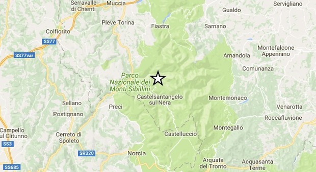 Nuova scossa di magnitudo 3.5 alle 16.57 Epicentro nel Maceratese, vicino a Ussita