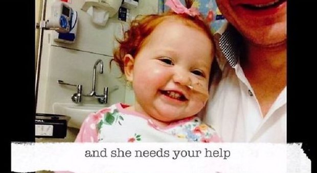 «Margot ha bisogno del tuo aiuto»: appello di una famiglia per salvare una bimba malata di leucemia