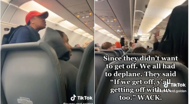 Coppia "maleducata" si rifiuta di lasciare l'aereo e costringe tutti i passeggeri a sbarcare