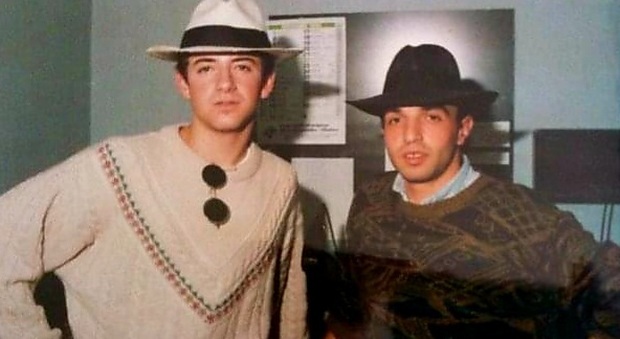 Daniele Lucchiari (sinistra) e Andrea Bolognese speaker di Radio Adria in un’immagine del 1992