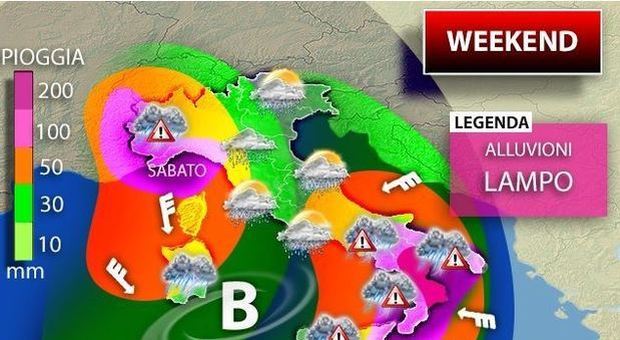 Meteo, weekend di pioggia su tutta Italia: violenta ondata di maltempo a partire dal Sud