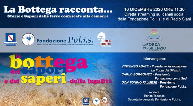 «La Bottega racconta...», diretta web con l'associazione La Forza del Silenzio promossa dalla Fondazione Polis