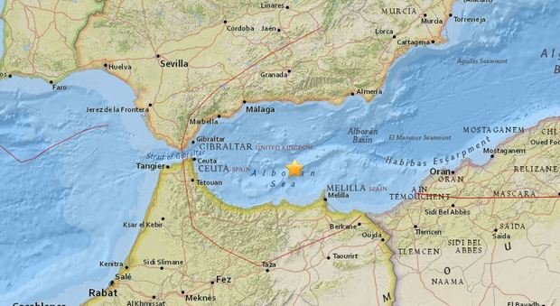 Terremoto di magnitudo 5.4 in mare tra Marocco e Spagna: "Replica di 4.6"