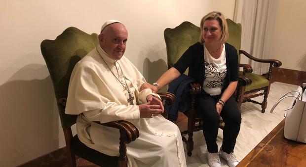 Antonietta Gargiulo con Papa Francesco