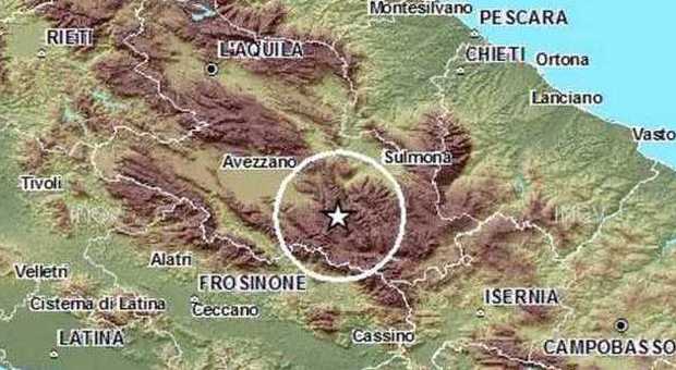 Scossa 3.1 di terremoto in Abruzzo L'epicentro nella Marsica