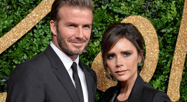 Victoria Beckham insieme al marito David