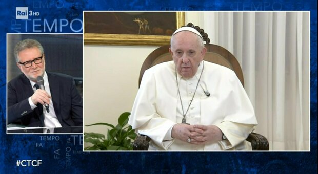 immagine Papa Francesco da Fazio a Che tempo che Fa, la storica intervista