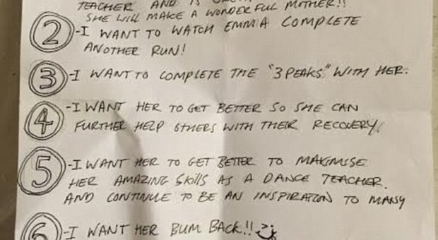 Dieci motivi per non morire»: la lettera del fidanzato alla ...