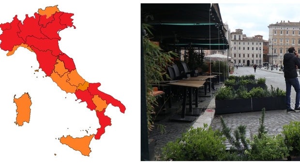 Da lunedì altre tre regioni in rosso: Toscana, Calabria e Valle d'Aosta Il Lazio torna arancione da martedì