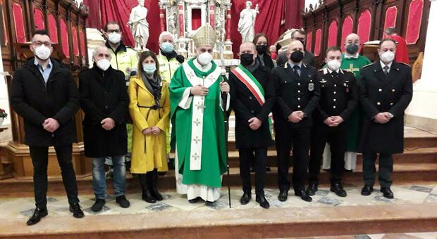 L'incontro tra il nuovo vescovo di Chioggia, mons. Giampaolo Dianin, e le autorità e i fedeli di Loreo