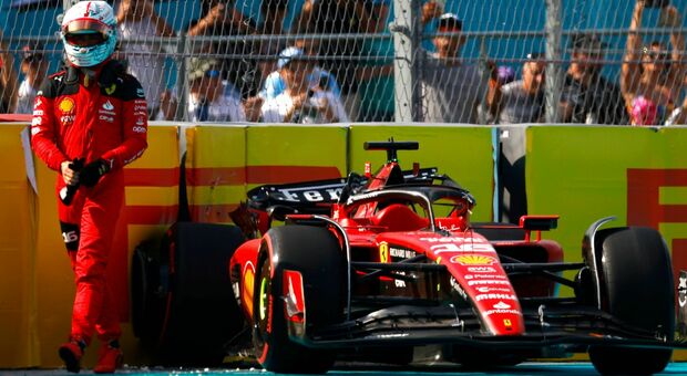 L'incidente di Charles Leclerc nel Q3 a Miami