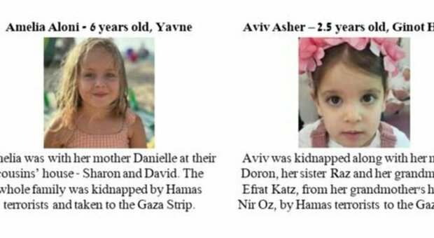 Hamas, chi sono i bambini rapiti. Ofri, Aviv, Ariel e gli altri 25, Israele mostra le foto dei ricordi felici