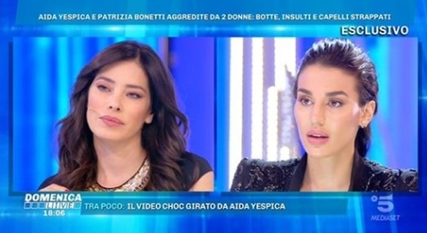 Domenica Live, Aida Yespica: «Io e Patrizia Bonetti aggredite al cinema»