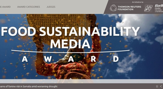 L'homepage del Food Sustainability Media Award