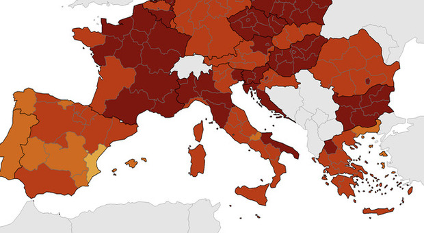 Covid, anche l'Europa "premia" le Marche: via il rosso scuro malgrado il numero di tamponi in calo