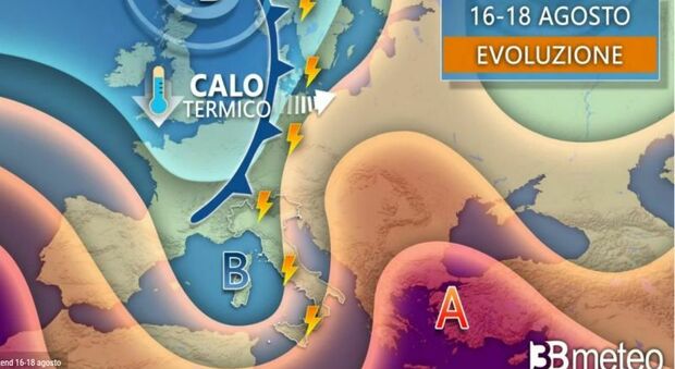 immagine Caldo, ecco quando finirà: il 18 agosto arriva (finalmente) il calo termico, piogge e 10 gradi in meno
