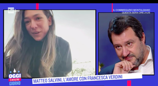 Oggi è un altro giorno, Matteo Salvini si commuove per il videomessaggio della fidanzata Francesca Verdini: «Ti amo»