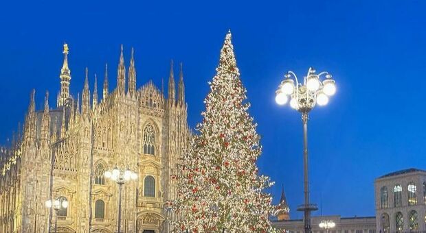 Manca poco al Natale e Milano si illumina con l'albero in piazza Duomo, simbolo della rinascita