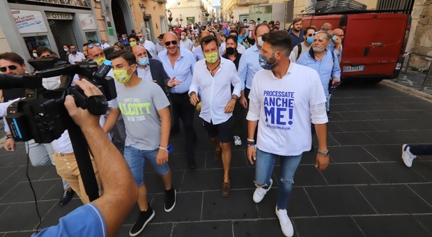 Regionali Campania 2020, Salvini a Caserta: «Via De Luca, c'è voglia di cambiamento»