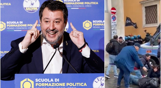Scontri a Pisa, Salvini: «Giù le mani dalle nostre forze dell'ordine, gli agenti non sono biechi torturatori»