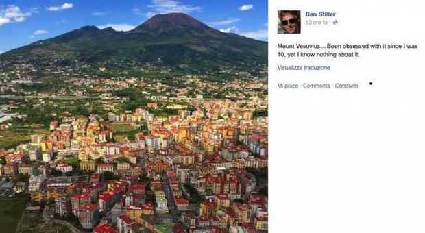 Vesuvio, l'elogio su Fb di Ben Stiller: «La mia ossessione fin da bambino»