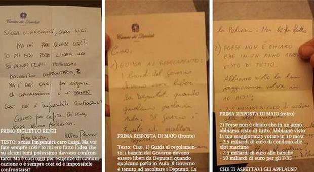 Le lettere tra Di Maio e Renzi
