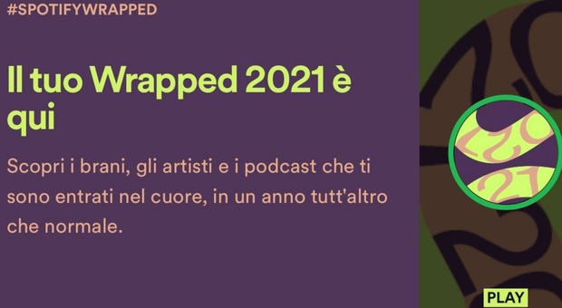 Spotify, arriva Wrapped e diventa virale: è la classifica del proprio 2021 musicale