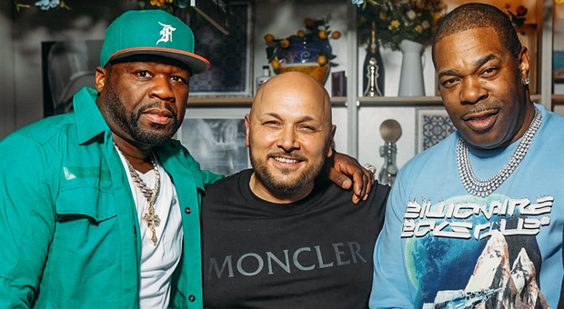 50 Cent e Busta Rhymes con Ciro Iovine