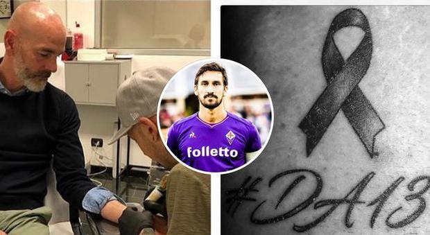 Astori, il tatuaggio dei compagni della Fiorentina per ricordare Davide