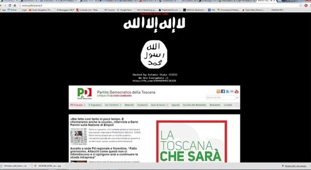 Oscurato da Isis il sito del Pd Toscana l'hacker si firma con l'emoticon