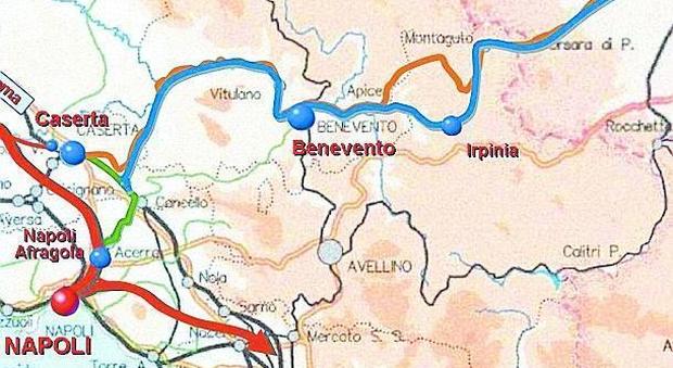 La Napoli-Bari devia verso Caserta possibile il cambio di percorso