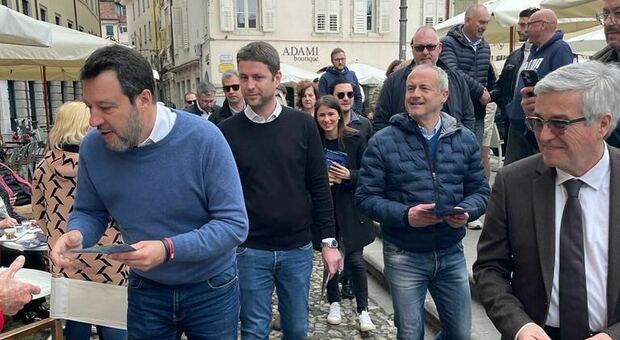 Visita Matteo Salvini a Udine per sostenere Fontanini
