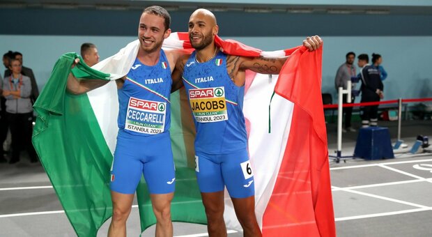 Ceccarelli medaglia d'oro agli Europei di atletica: batte Jacobs nella finale dei 60 metri