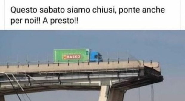«Ponte anche per noi». Birrificio usa la foto della tragedia di Genova per annunciare le ferie: polemica social