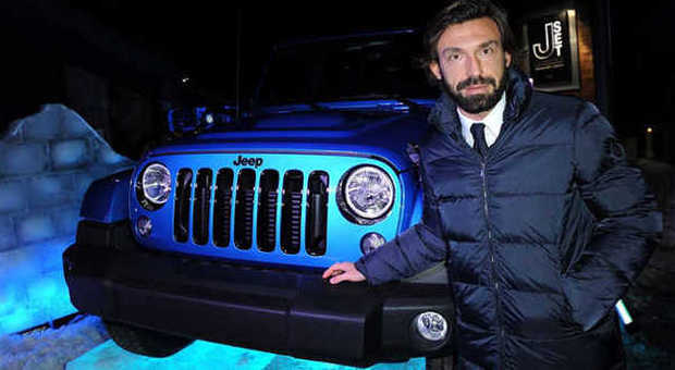 Andrea Pirlo, campione della Juve e della Nazionale, al Jeep Ice Party di Courmayer