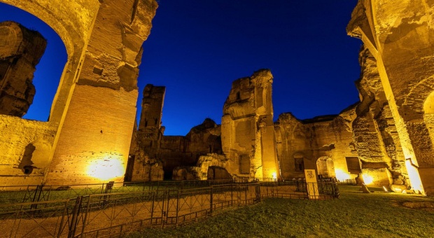 Caracalla, notti imperiali: le terme visitabili di notte