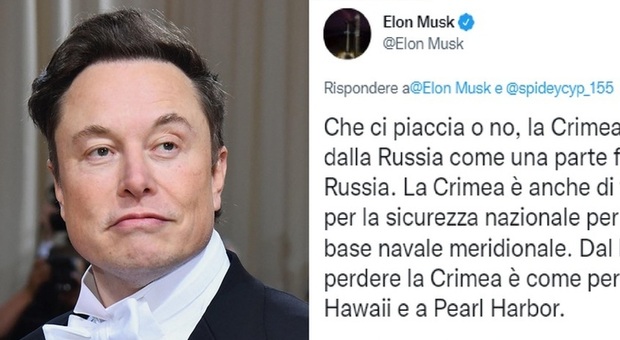 Putin per Elon Musk «Userà il nucleare per non perdere la Crimea». Il Tweet fa arrabbiare gli ucraini