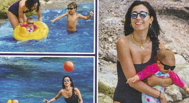 Caterina Balivo, mamma felice con i figli Cora e Guido Alberto a Capri prima del ritorno in tv