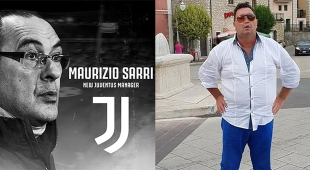 A sinistra Maurizio Sarri, neo allenatore della Juventus, a destra il sedicente veggente Gennaro D'Auria