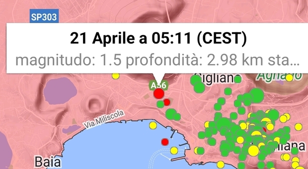 Campi Flegrei, terremoto all'alba con epicentro a Pozzuoli