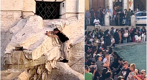 La Fontana di Trevi e quel selfie del turista a Roma: prove di estate incivile, allarme per l'ondata di arrivi nei prossimi mesi
