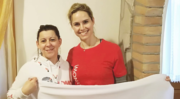 Giulia De March con Roberta Bozzetto, referente del gruppo operativo di Admo Mareno di Piave e coordinatrice a livello provinciale