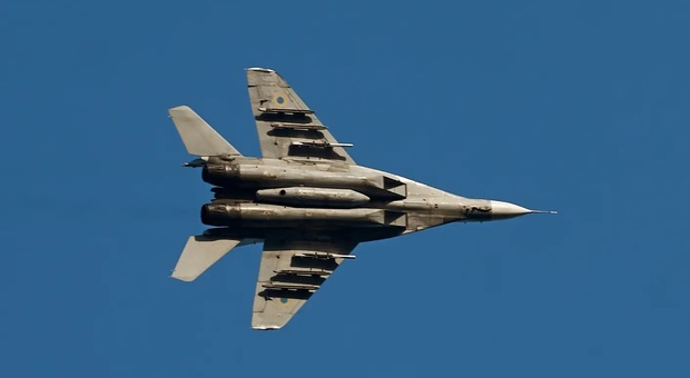 Il caccia ucraino MiG-29 (foto Twitter Aeronautica militare ucraina)