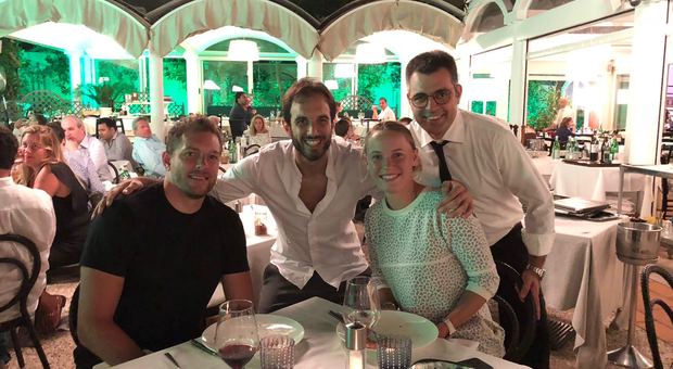 Capri: cena di compleanno a Villa Verde per i campioni David Lee e Caroline Wozniacki