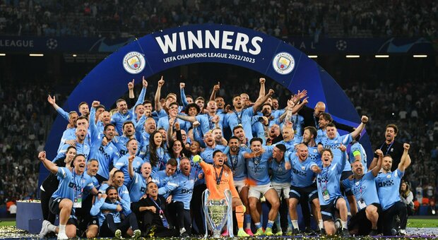 Il Manchester City vincitore dell'ultima Champions