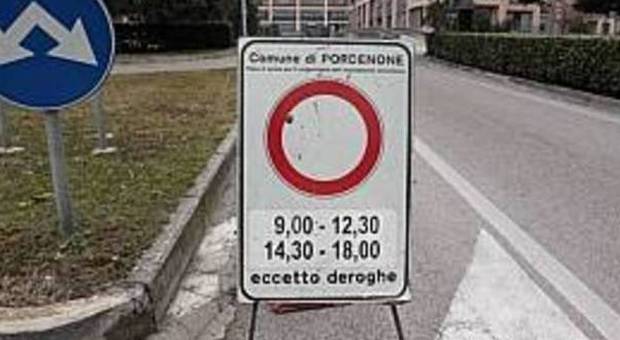 DIVIETO - A Pordenone l'area centrale interdetta alla circolazione