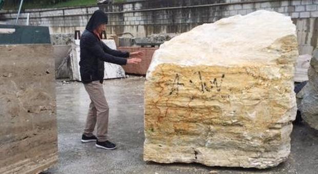 Cai Guo-Qiang , pietra di Fontanarosa nell'esplosione artistica a Pompei