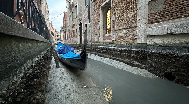 Canali in secca a Venezia